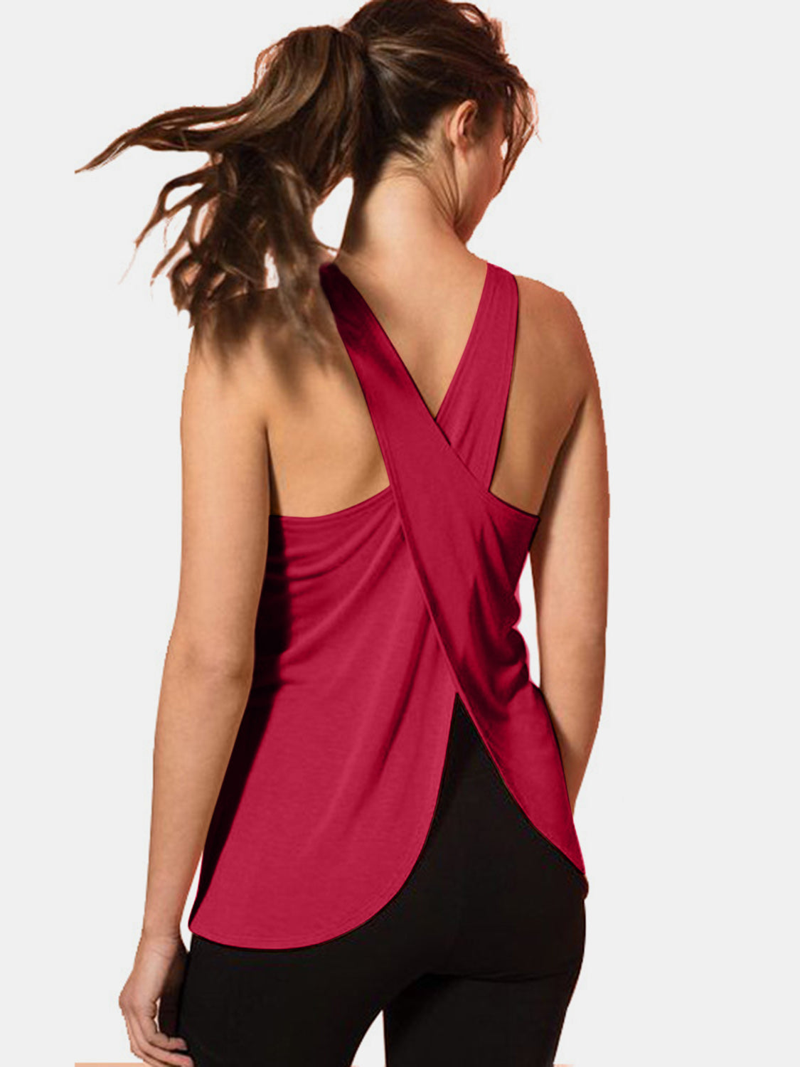 Crisscross Scoop Neck Active Tank - Parsifale