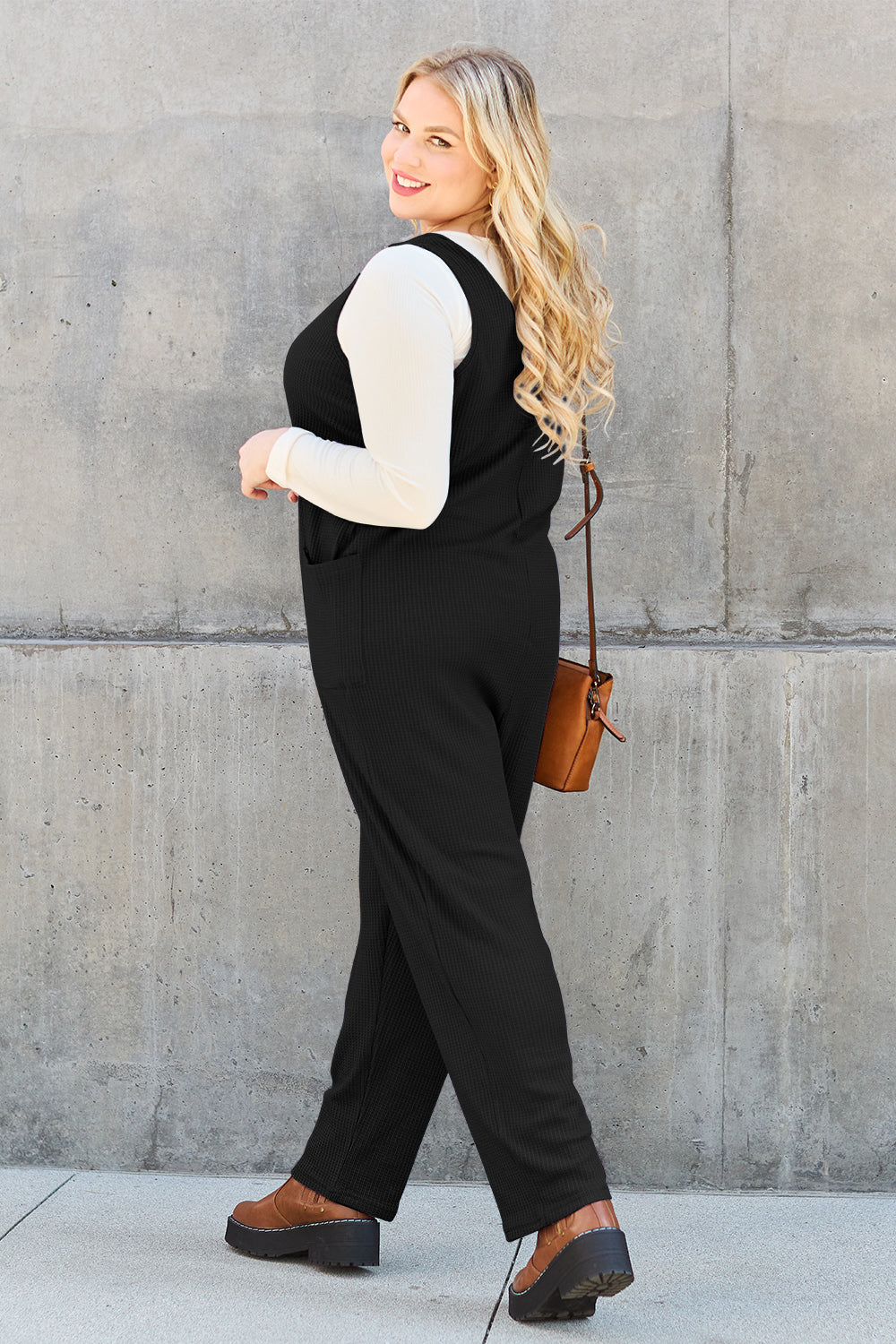 Double Take Full Size Sleeveless Straight Jumpsuit - Parsifale