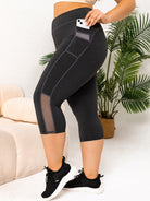 Plus Size Pocketed High Waist Active Leggings - Parsifale