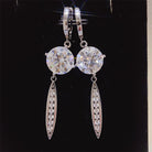 10 Carat Moissanite 925 Sterling Silver Earrings - Parsifale