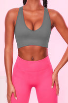 Scoop Neck Wide Strap Active Bra - Parsifale