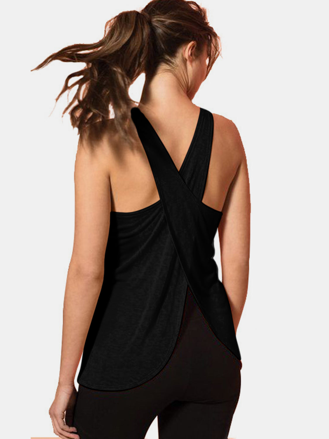 Crisscross Scoop Neck Active Tank - Parsifale