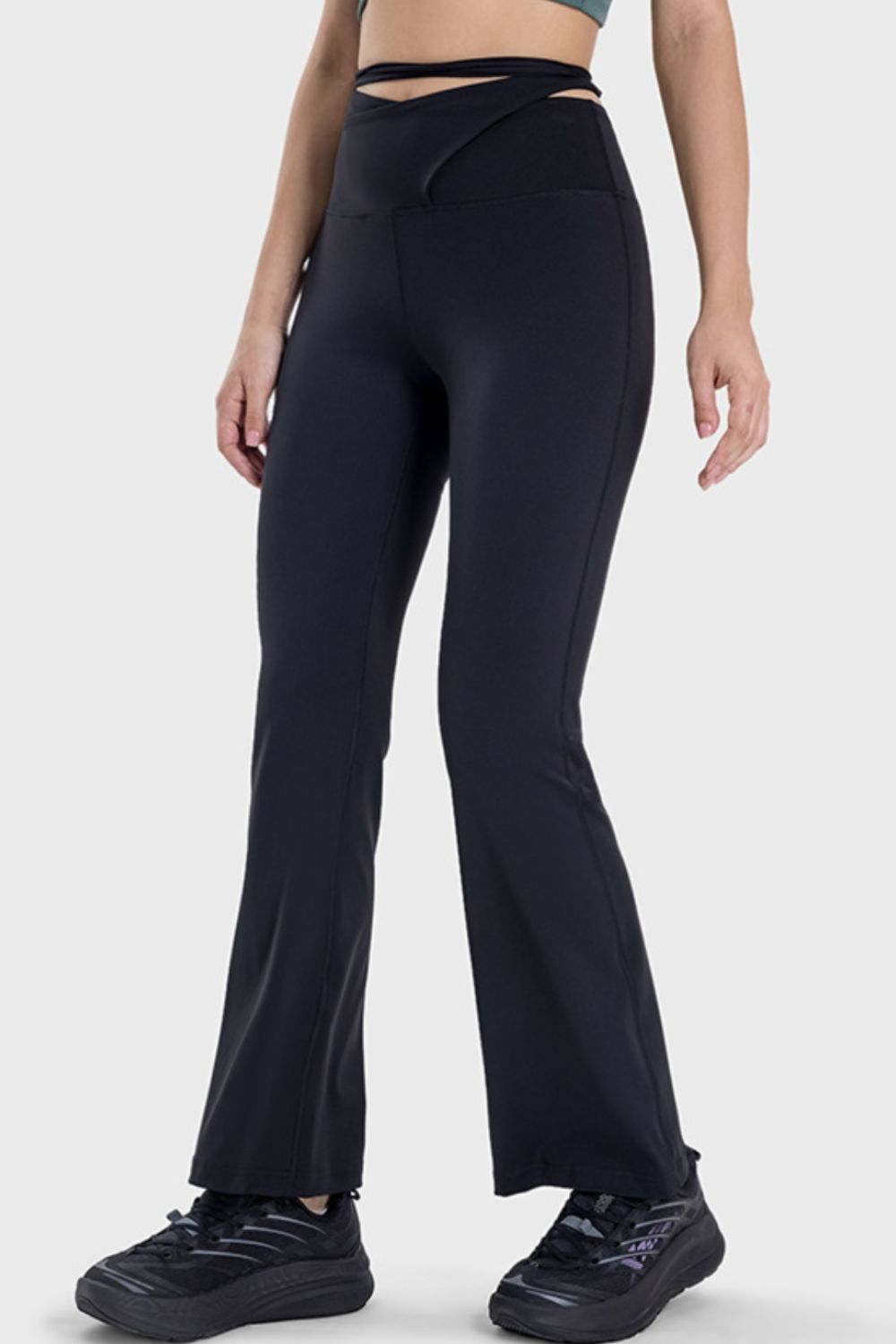 Tied Mid-Rise Waist Active Pants - Parsifale