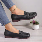 PU Leather Knot Trim Loafers - Parsifale