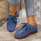 Tied Suede Round Toe Sneakers - Parsifale