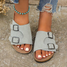 Metal Buckle Open Toe Sandals - Parsifale