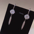 10 Carat Moissanite 925 Sterling Silver Earrings - Parsifale