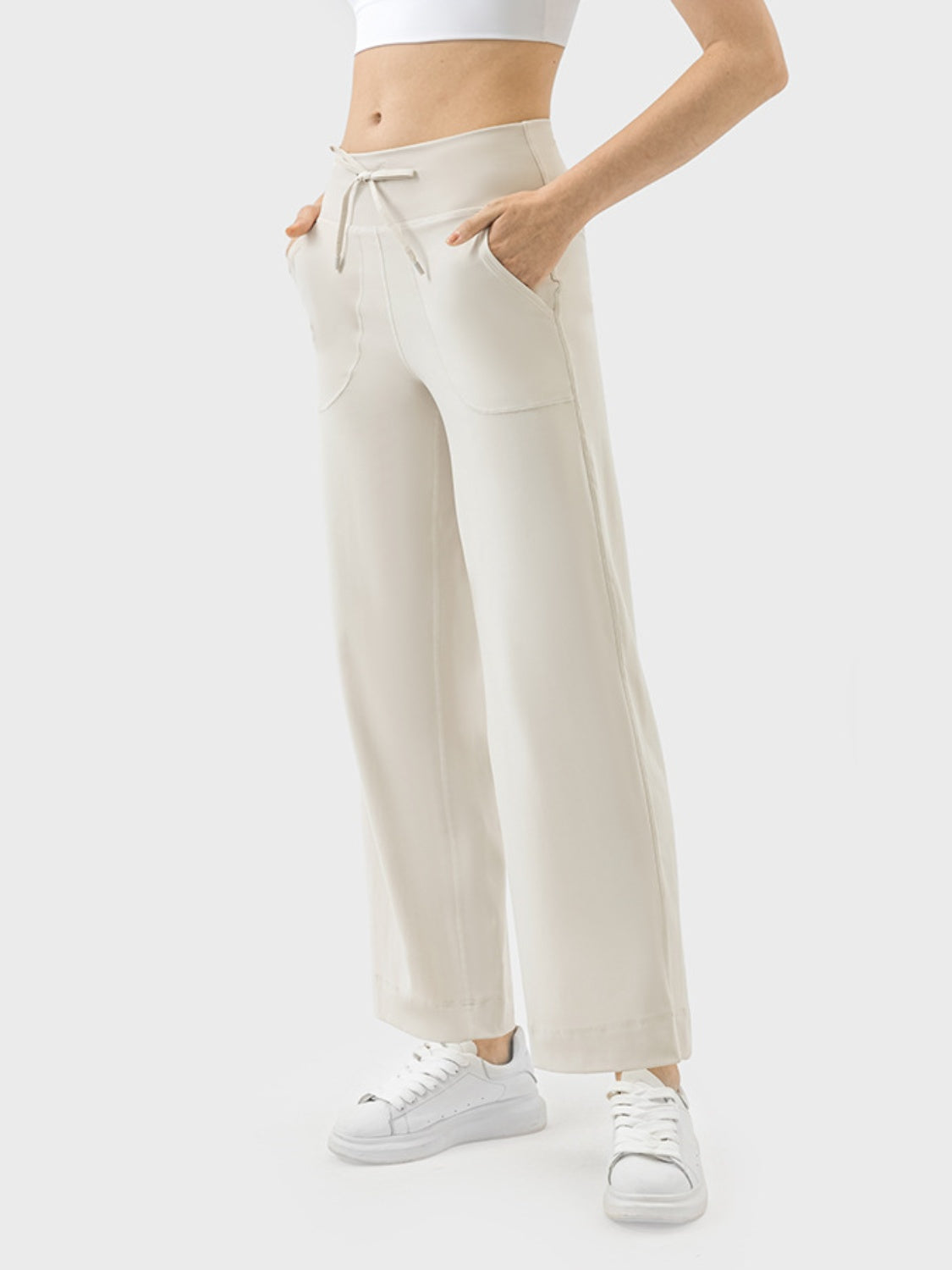 Drawstring Active Pants with Pockets - Parsifale