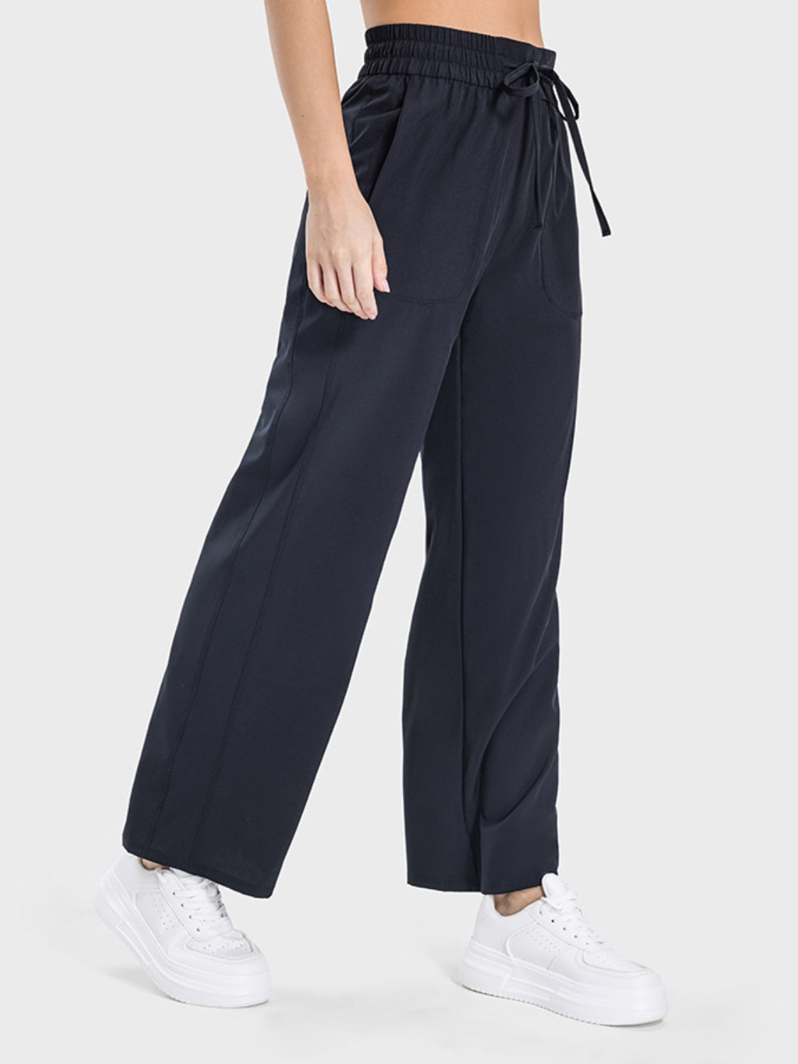 Drawstring Pocketed Active Pants - Parsifale