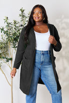 Basic Bae Full Size Hooded Sweater Cardigan - Parsifale