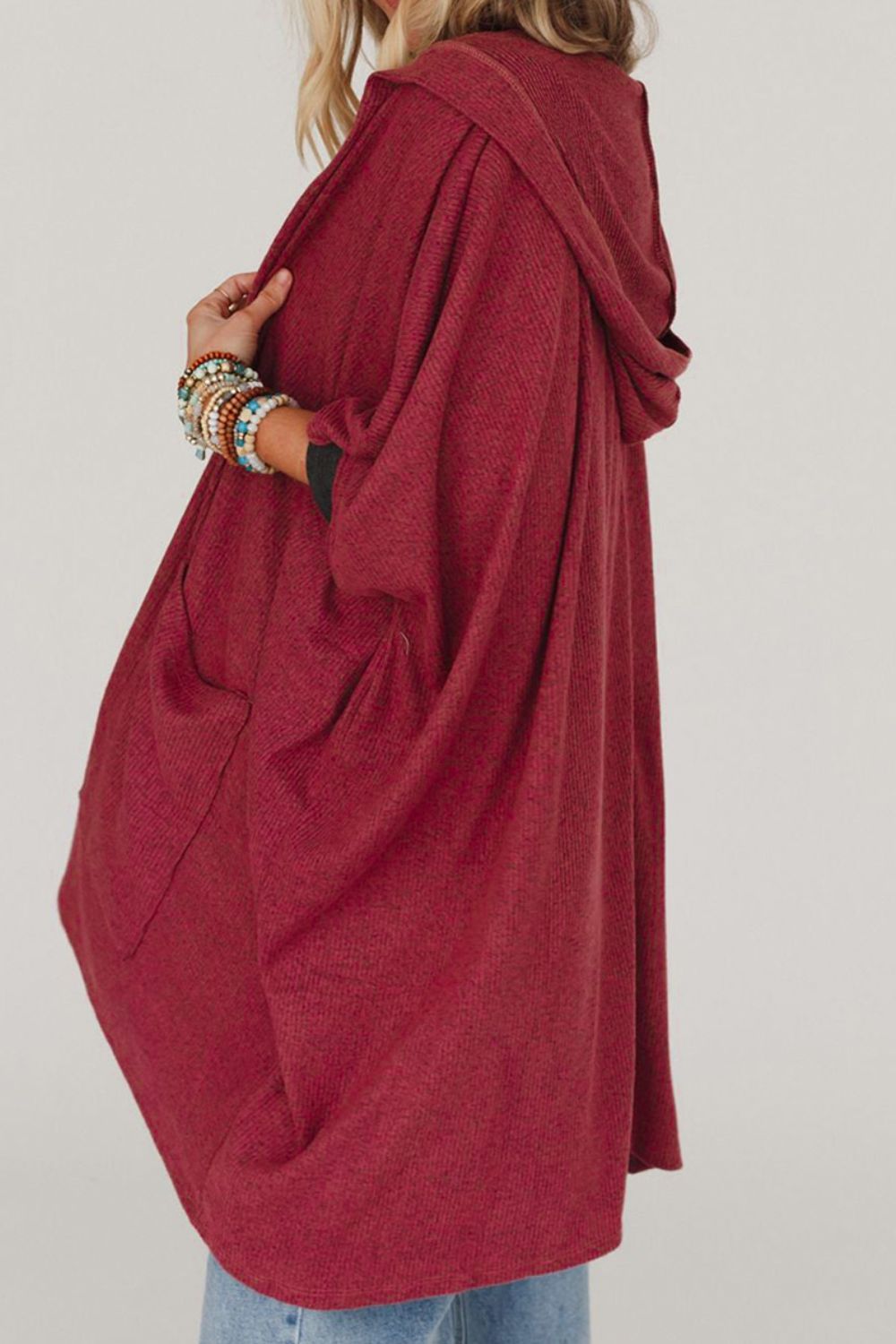 Open Front Hooded Cover Up - Parsifale