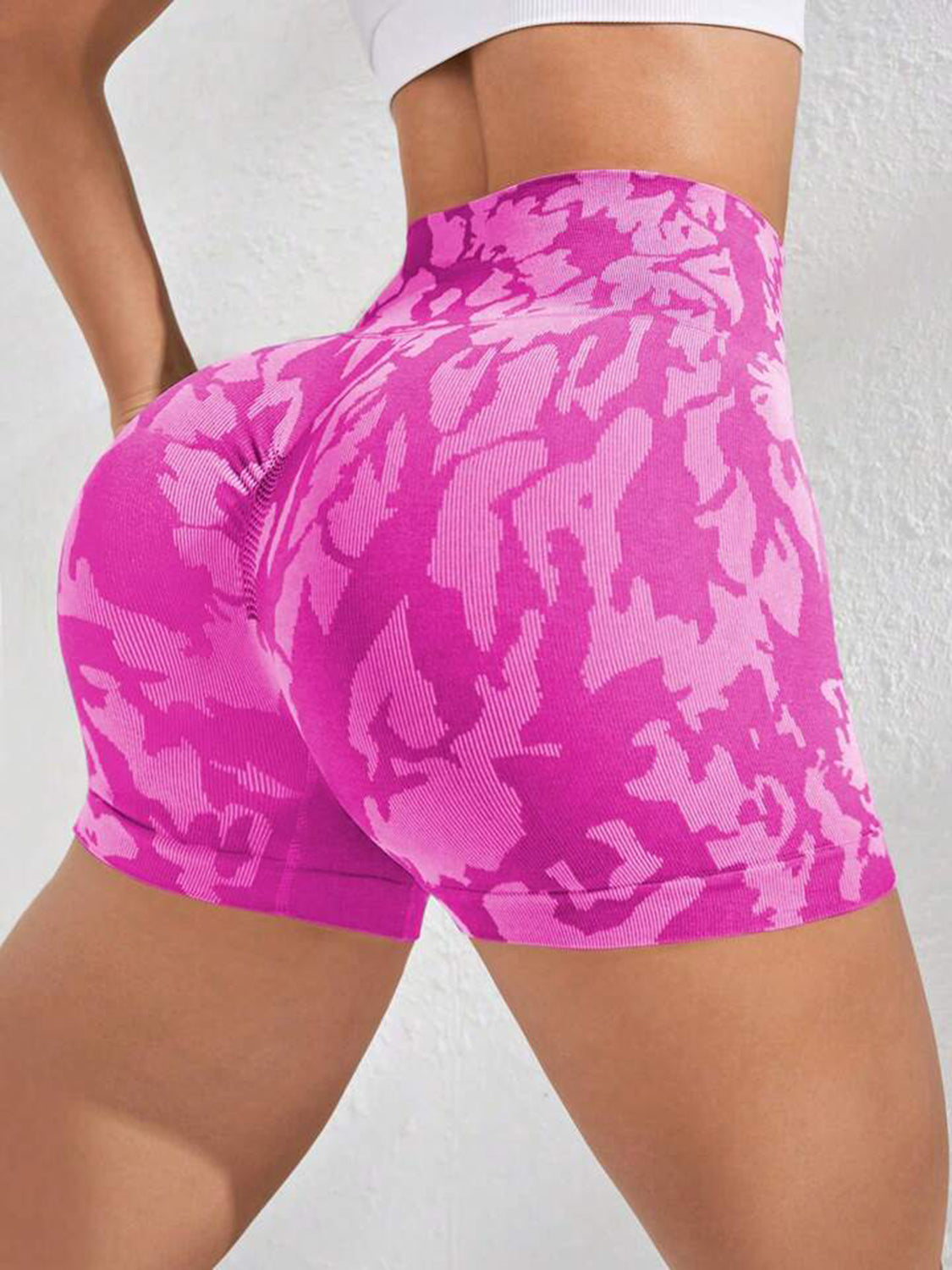 Printed High Waist Active Shorts - Parsifale