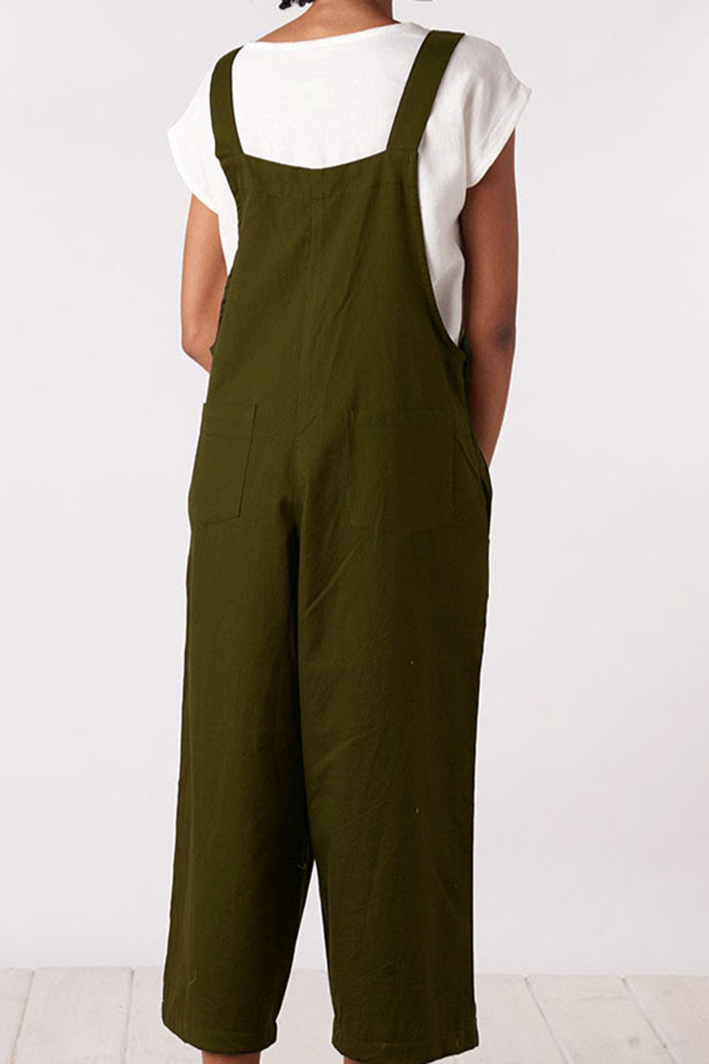 Full Size Square Neck Wide Strap Jumpsuit - Parsifale