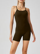 Scoop Neck Spaghetti Strap Active Romper - Parsifale