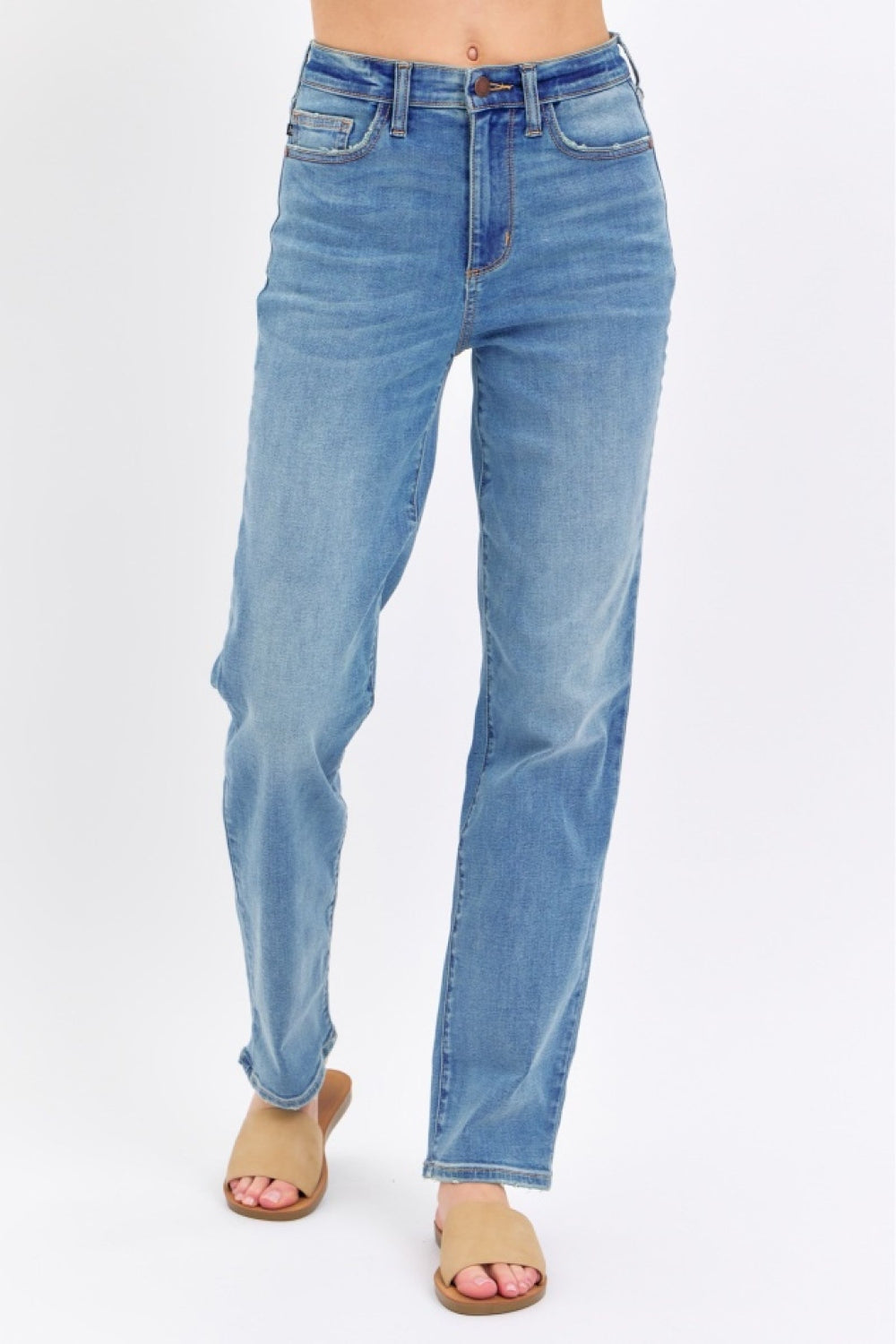 Judy Blue Full Size High Waist Straight Jeans - Parsifale