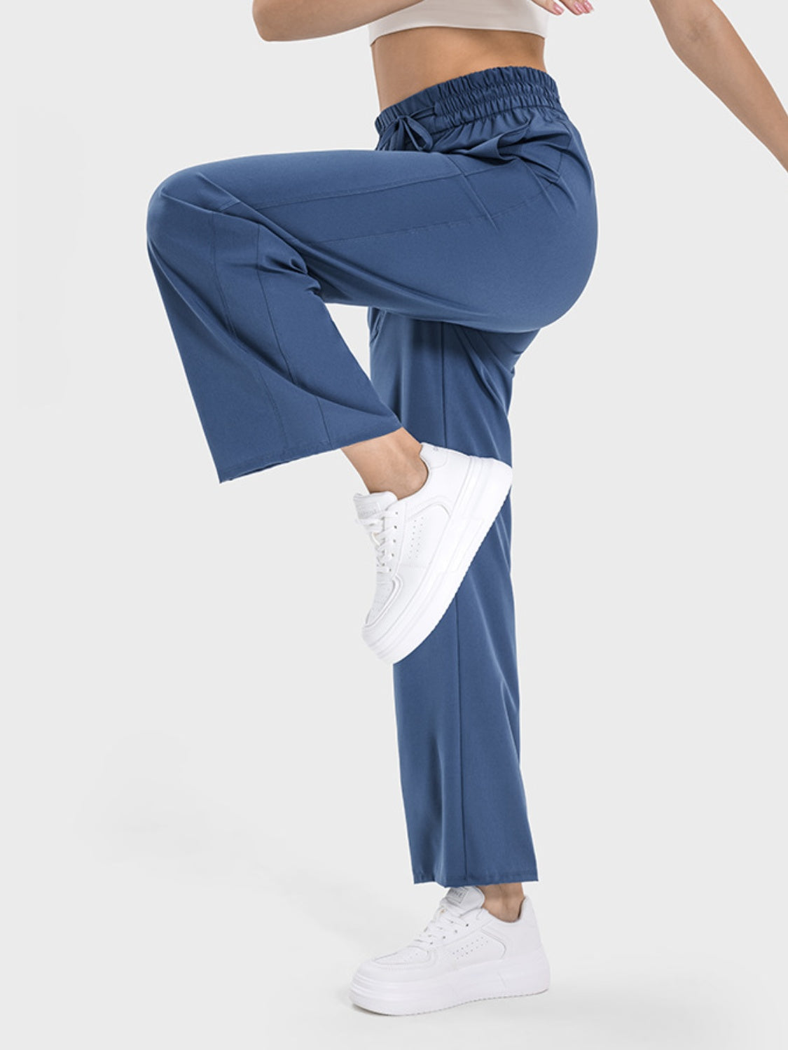 Drawstring Pocketed Active Pants - Parsifale