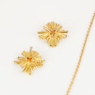 Starburst Gold-Plated Earrings and Necklace Set - Parsifale