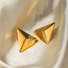 Stainless Steel 3D Triangle Earrings - Parsifale