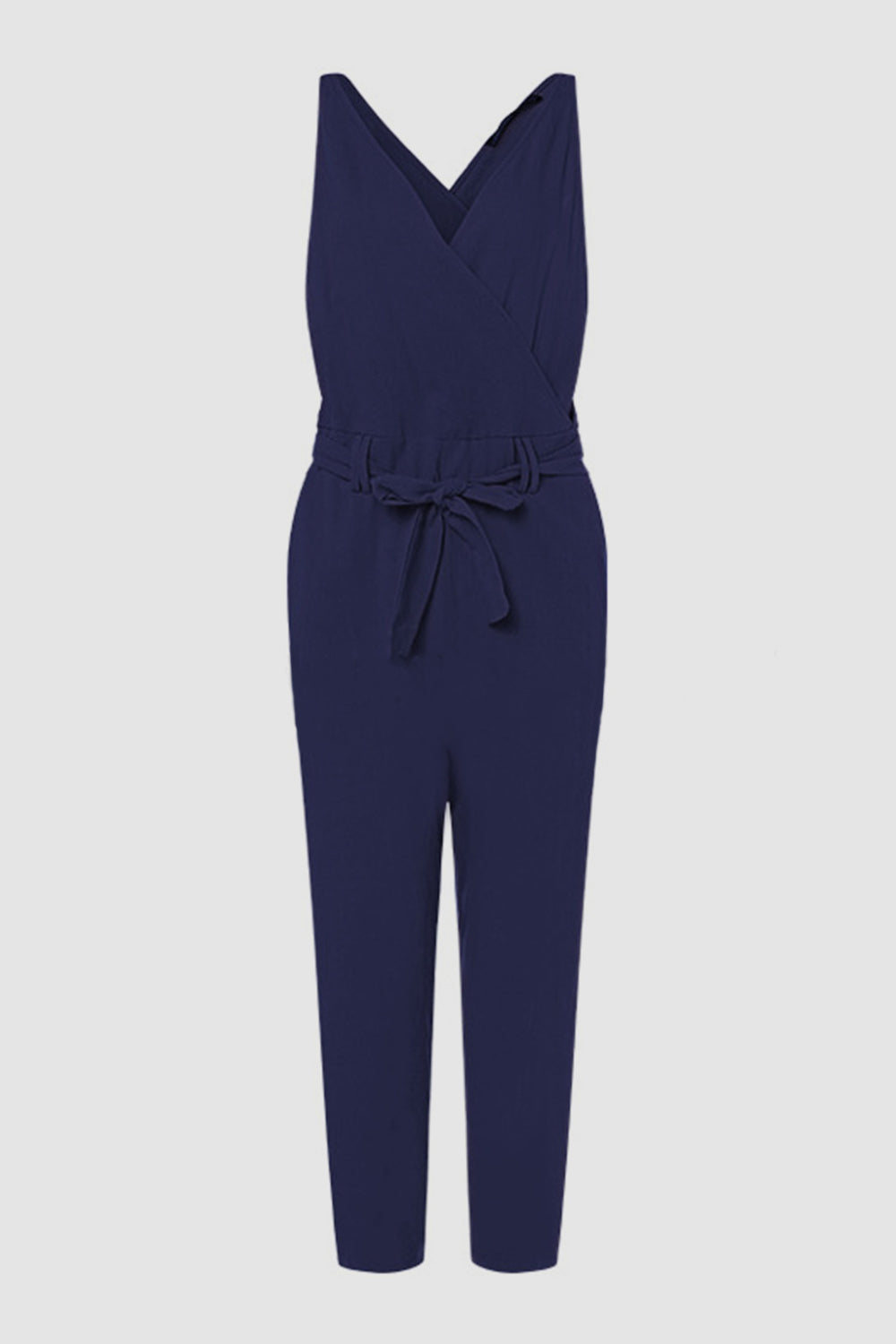 Full Size Surplice Sleeveless Jumpsuit - Parsifale