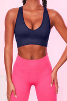 Scoop Neck Wide Strap Active Bra - Parsifale