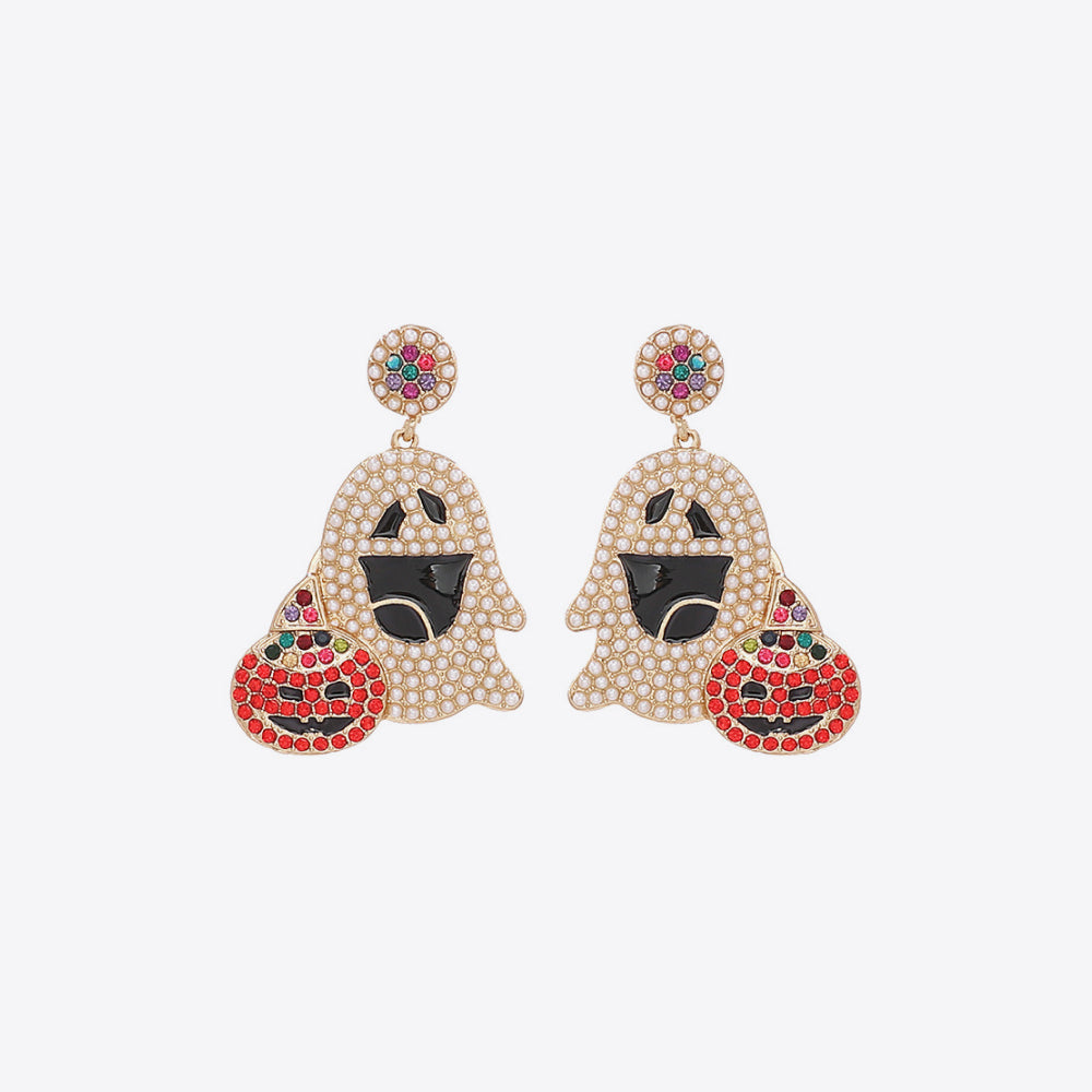 Ghost Rhinestone Alloy Earrings