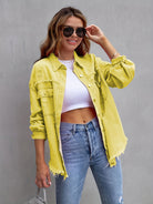 Distressed Drop Shoulder Denim Jacket - Parsifale