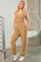 Square Neck Tank, Cover Up and Joggers Active Set - Parsifale