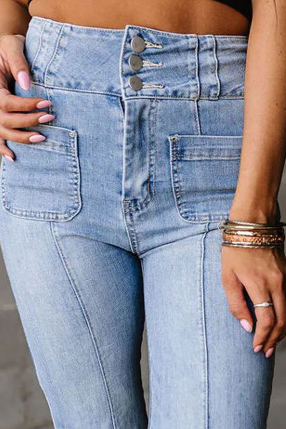 High Waist Bootcut Jeans - Parsifale