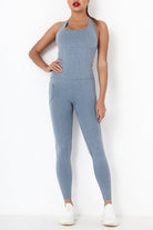 Crisscross Wide Strap Active Jumpsuit - Parsifale